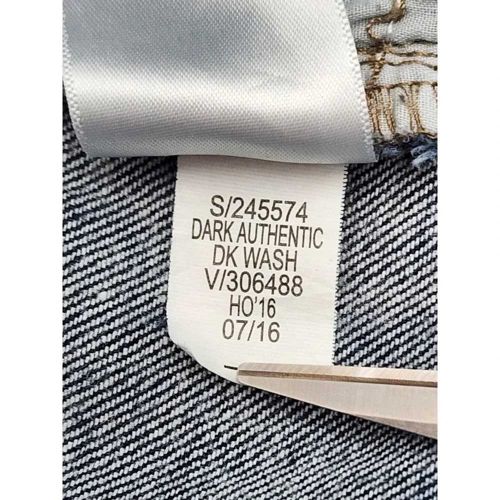 BANANA REPUBLIC 32 X14 DARK WASH AUTHENTIC JEANS WOMENS STRETCH‎ STRAIGHT FIT